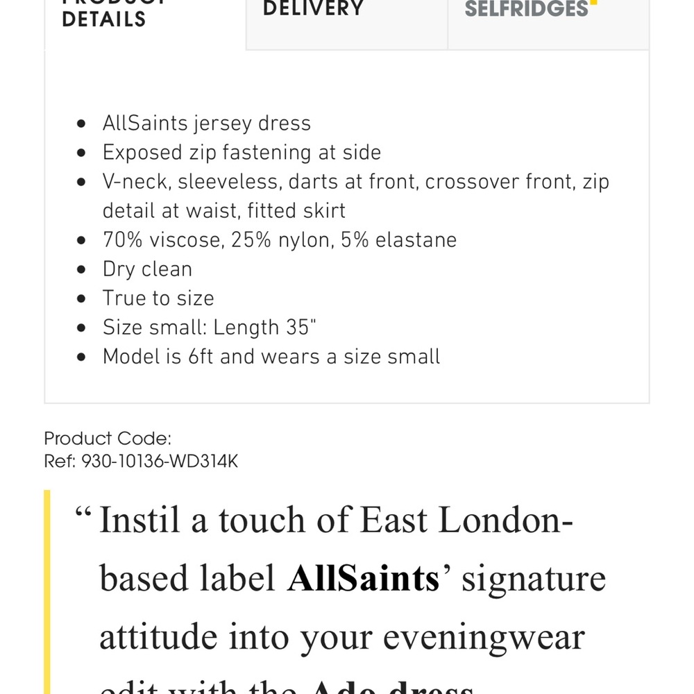 All saints ado dress Us0 uk4 NWT - Picture 2 of 4